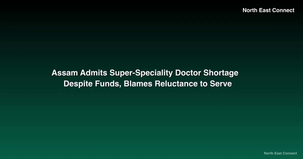 Assam Admits Super-Speciality Doctor Shortage Despite Funds, Blames Reluctance to Serve