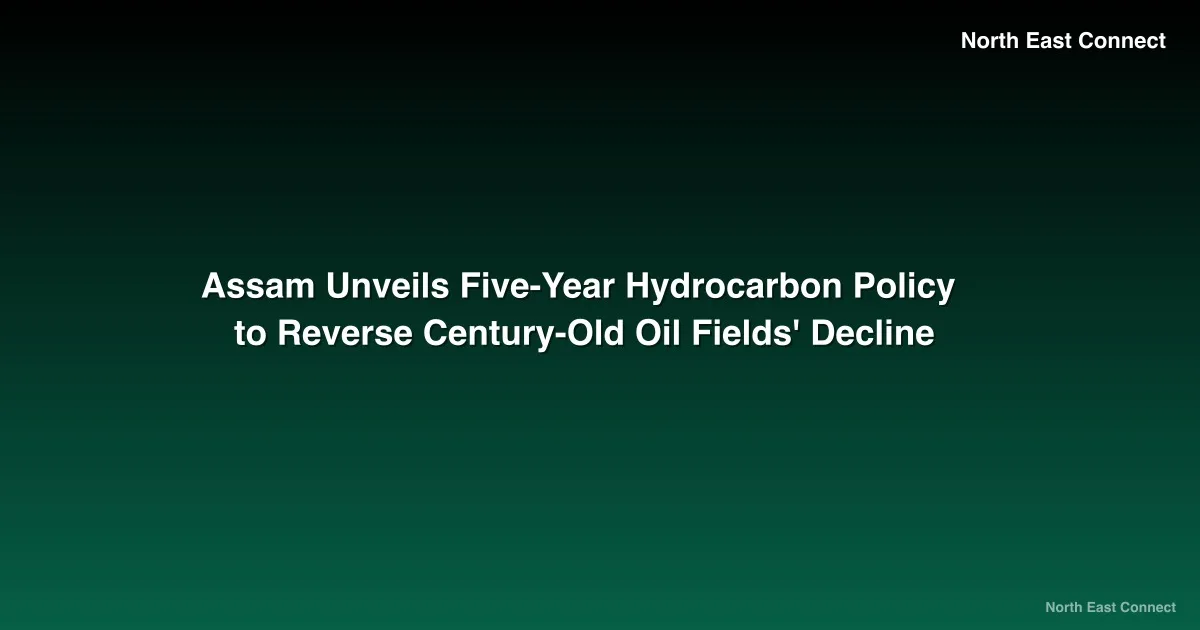 Assam Unveils Five-Year Hydrocarbon Policy to Reverse Century-Old Oil Fields' Decline