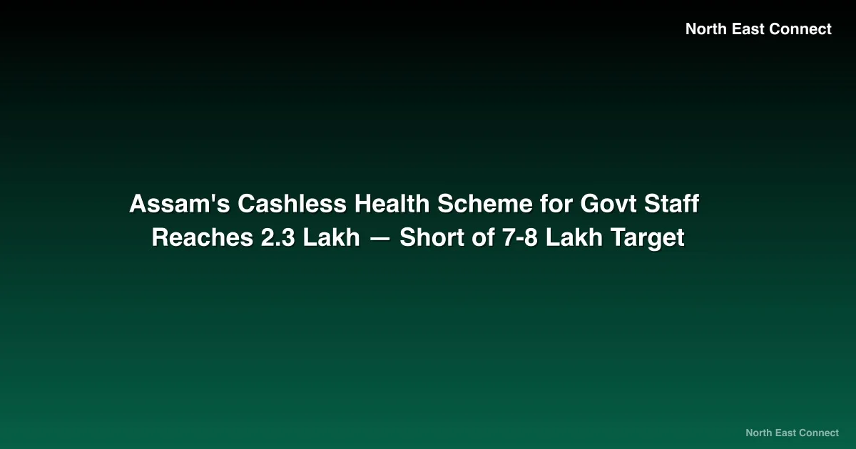Assam's Cashless Health Scheme for Govt Staff Reaches 2.3 Lakh — Short of 7-8 Lakh Target