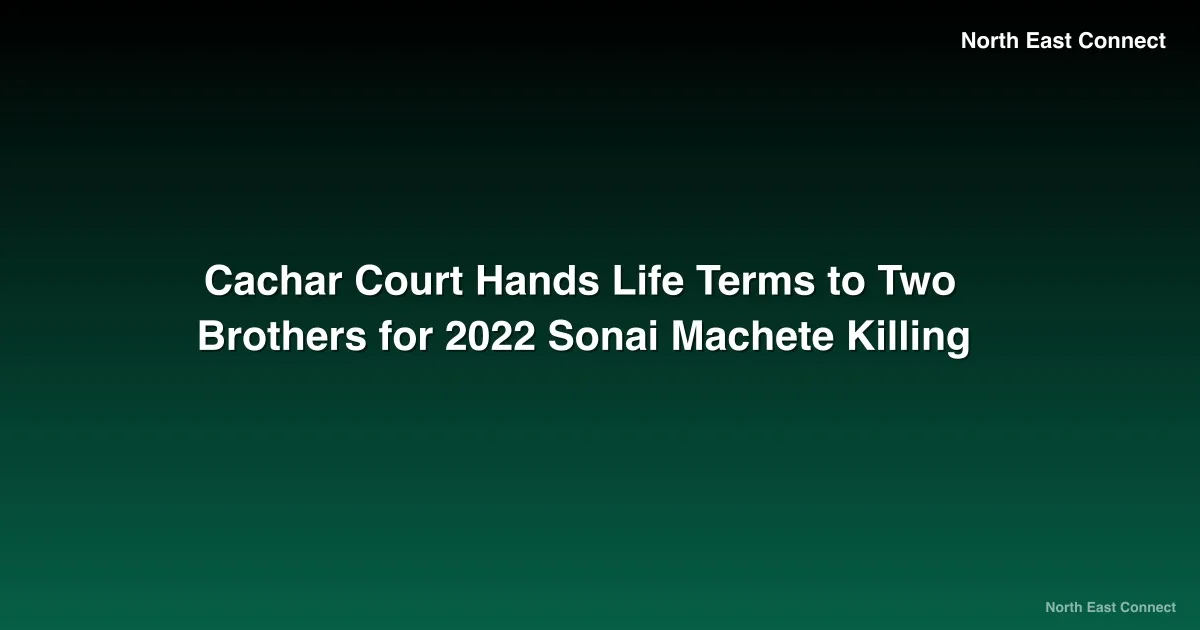 Cachar Court Hands Life Terms to Two Brothers for 2022 Sonai Machete Killing
