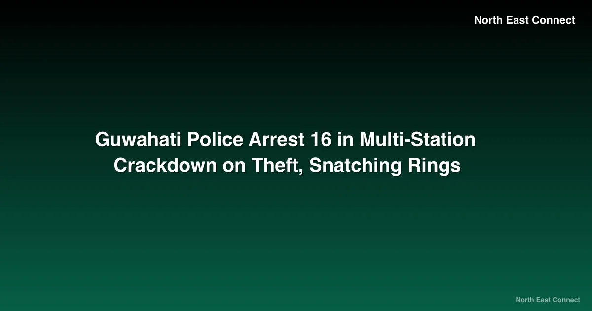 Guwahati Police Arrest 16 in Multi-Station Crackdown on Theft, Snatching Rings